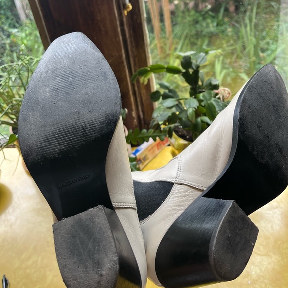 Everlane white Italian leather cowboy boots - Picture 3 of 3